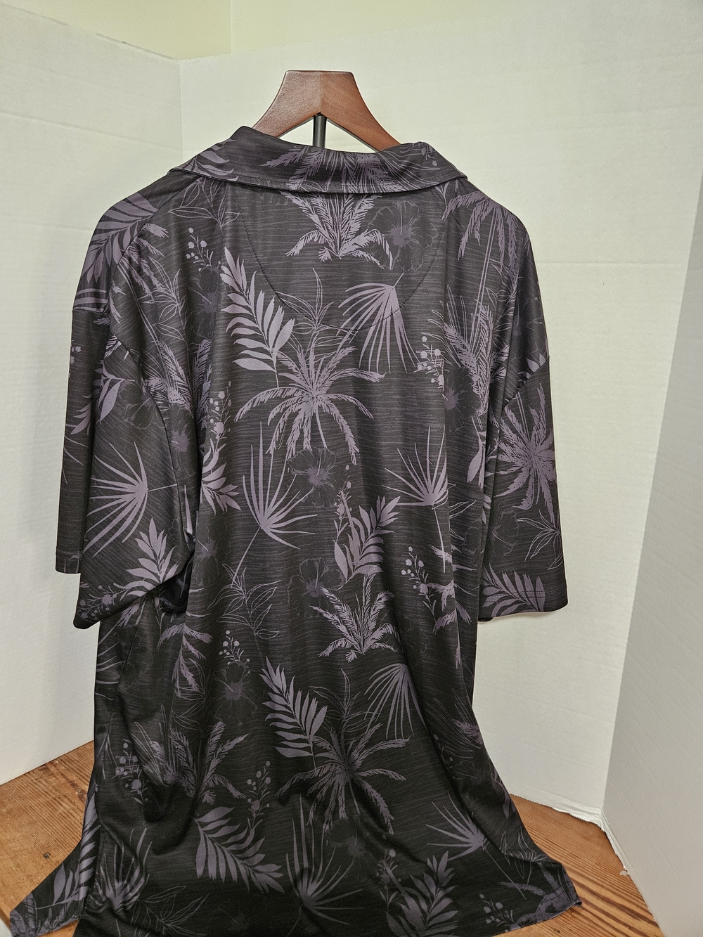 Colosseum Black Polo with Purple Tropical Print and Ohio State Patch - Picture 4 of 6
